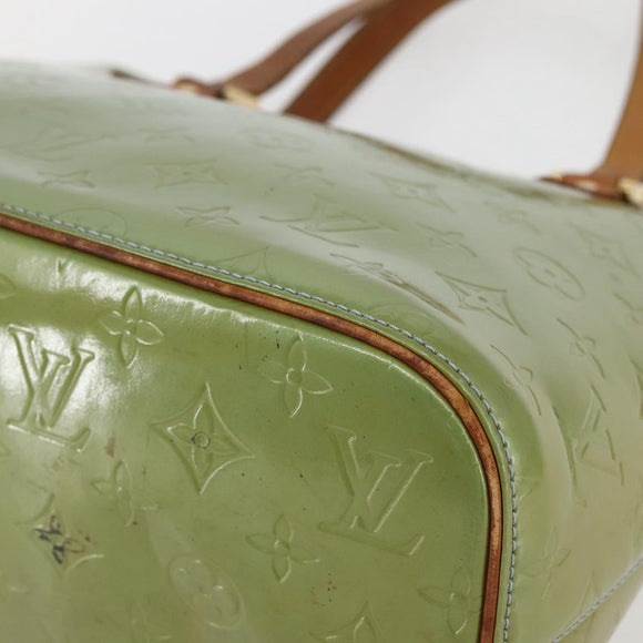 LOUIS VUITTON Monogram Vernis Houston Hand Bag Baby Blue M91005 LV Auth gh916