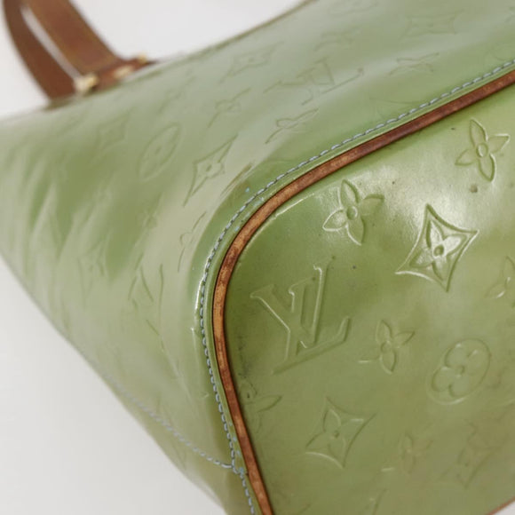 LOUIS VUITTON Monogram Vernis Houston Hand Bag Baby Blue M91005 LV Auth gh916