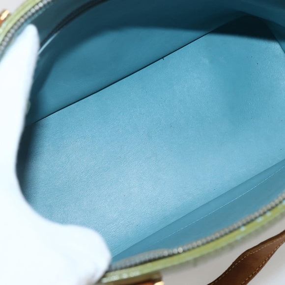 LOUIS VUITTON Monogram Vernis Houston Hand Bag Baby Blue M91005 LV Auth gh916