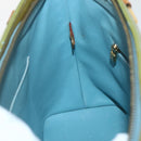 LOUIS VUITTON Monogram Vernis Houston Hand Bag Baby Blue M91005 LV Auth gh916-20