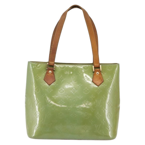 LOUIS VUITTON Monogram Vernis Houston Hand Bag Baby Blue M91005 LV Auth gh916