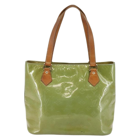 LOUIS VUITTON Monogram Vernis Houston Hand Bag Baby Blue M91005 LV Auth gh916