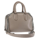 Stella MacCartney Chain Falabella Box Bag Leather 2way Gray 455137 Auth gh917-1