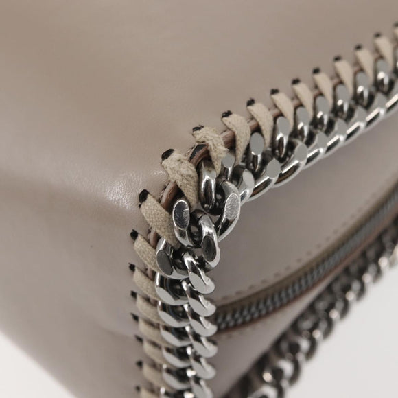 Stella MacCartney Chain Falabella Box Bag Leather 2way Gray 455137 Auth gh917