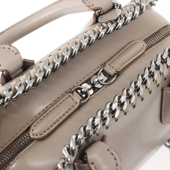 Stella MacCartney Chain Falabella Box Bag Leather 2way Gray 455137 Auth gh917