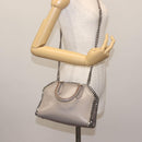 Stella MacCartney Chain Falabella Box Bag Leather 2way Gray 455137 Auth gh917-23