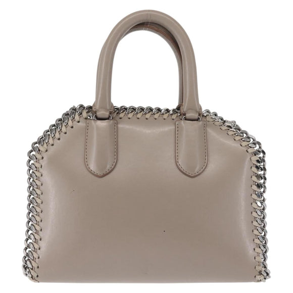 Stella MacCartney Chain Falabella Box Bag Leather 2way Gray 455137 Auth gh917