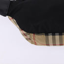 BURBERRY Nova Check Waist bag Nylon Beige Silver Auth gh918-15
