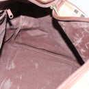 Burberrys Nova Check Boston Bag PVC Beige Gold Auth gh919-17