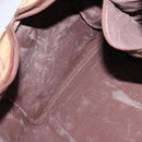 Burberrys Nova Check Boston Bag PVC Beige Gold Auth gh919-18