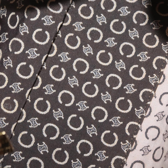 CELINE C Macadam Canvas Hand Bag Brown Gold Auth gh920