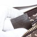 CELINE C Macadam Canvas Hand Bag Brown Gold Auth gh920-11