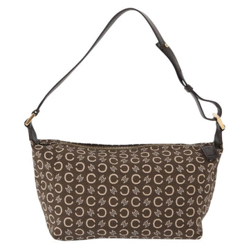 CELINE C Macadam Canvas Hand Bag Brown Gold Auth gh920 - 0