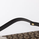 CELINE C Macadam Canvas Hand Bag Brown Gold Auth gh920-14