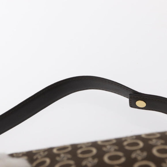 CELINE C Macadam Canvas Hand Bag Brown Gold Auth gh920