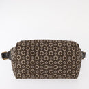 CELINE C Macadam Canvas Hand Bag Brown Gold Auth gh920-5