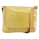 LOUIS VUITTON Monogram Vernis Thompson Street Bag Beige M91301 LV Auth gh928-1