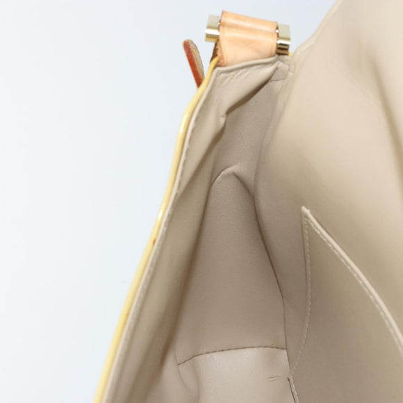 LOUIS VUITTON Monogram Vernis Thompson Street Bag Beige M91301 LV Auth gh928