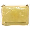 LOUIS VUITTON Monogram Vernis Thompson Street Bag Beige M91301 LV Auth gh928-13