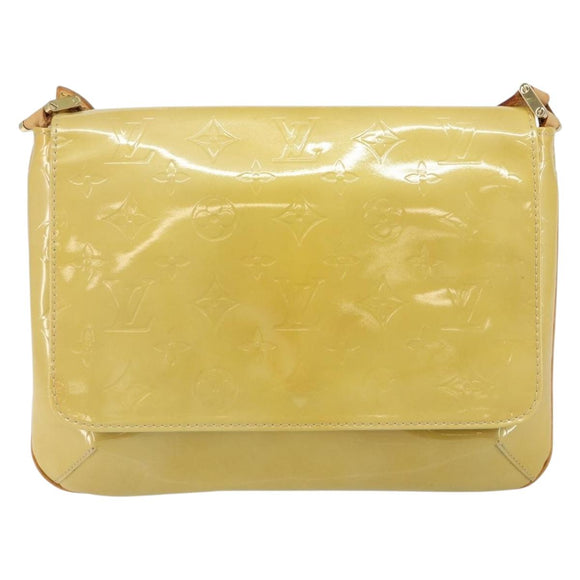 LOUIS VUITTON Monogram Vernis Thompson Street Bag Beige M91301 LV Auth gh928