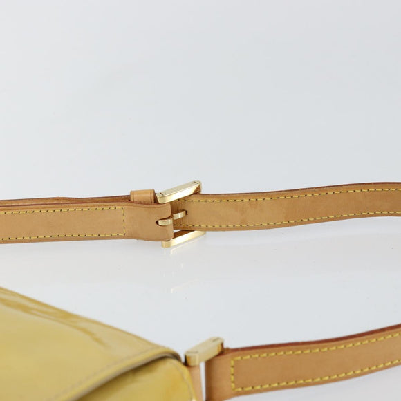 LOUIS VUITTON Monogram Vernis Thompson Street Bag Beige M91301 LV Auth gh928