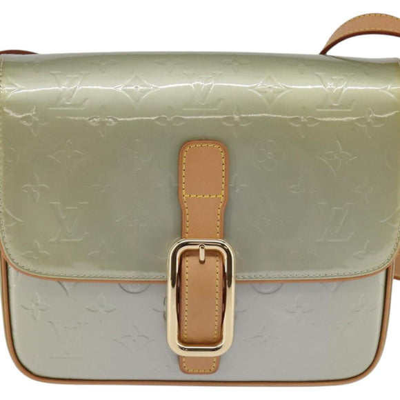 LOUIS VUITTON Monogram Vernis Christie GM Shoulder Bag Gris M91148 Auth gh929