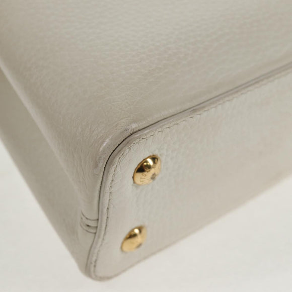 LOUIS VUITTON Capusine BB Bag Taurillon Leather 2way White M55832 LV Auth gh935V