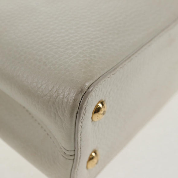 LOUIS VUITTON Capusine BB Bag Taurillon Leather 2way White M55832 LV Auth gh935V