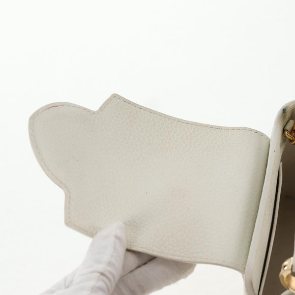 LOUIS VUITTON Capusine BB Bag Taurillon Leather 2way White M55832 LV Auth gh935V