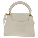 LOUIS VUITTON Capusine BB Bag Taurillon Leather 2way White M55832 LV Auth gh935V-2