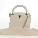 LOUIS VUITTON Capusine BB Bag Taurillon Leather 2way White M55832 LV Auth gh935V-12