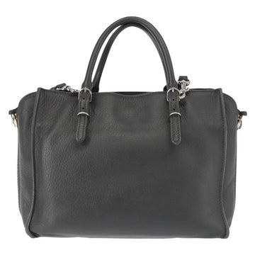 BALENCIAGA Paper Mini Hand Bag Leather 2way Gray Silver 357333 Auth gh940 - 0