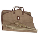 GUCCI Micro GG Supreme Garment Cover PVC Beige Gold Auth gh944-1