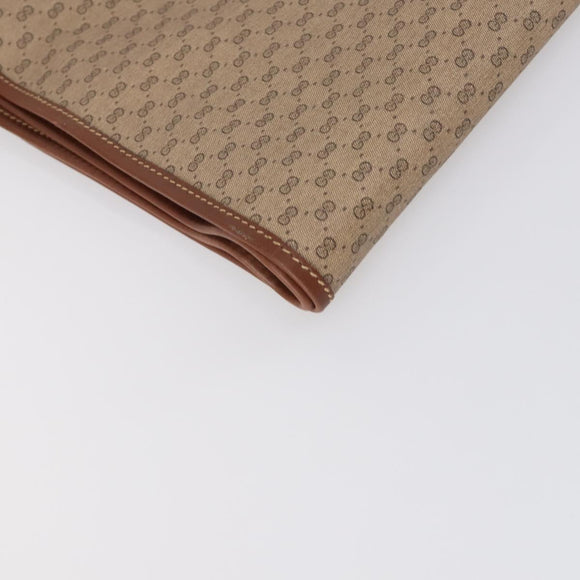 GUCCI Micro GG Supreme Garment Cover PVC Beige Gold Auth gh944