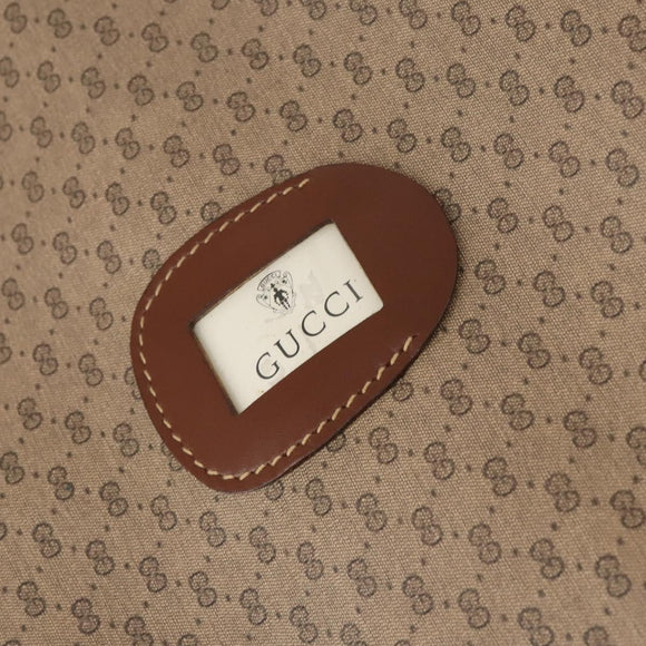 GUCCI Micro GG Supreme Garment Cover PVC Beige Gold Auth gh944