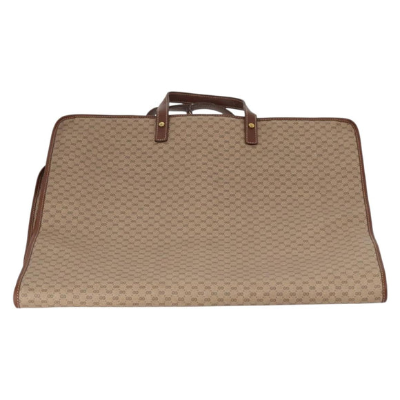 GUCCI Micro GG Supreme Garment Cover PVC Beige Gold Auth gh944