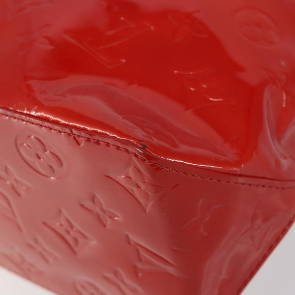 LOUIS VUITTON Monogram Vernis Reade MM Hand Bag Red Rouge M91086 LV Auth gh948