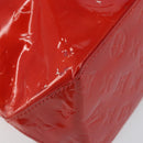 LOUIS VUITTON Monogram Vernis Reade MM Hand Bag Red Rouge M91086 LV Auth gh948-13