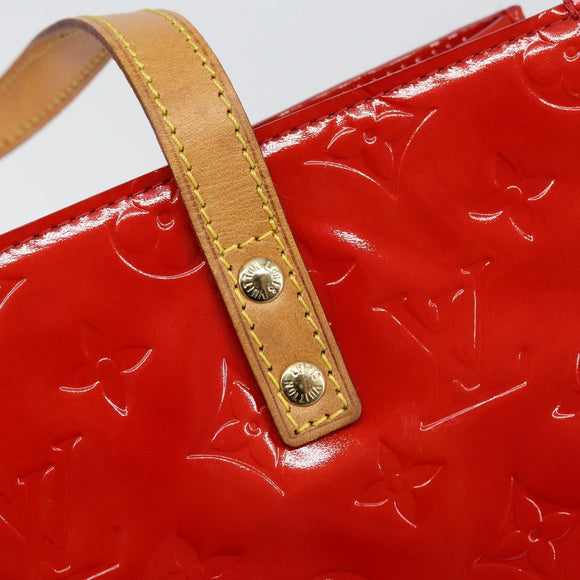 LOUIS VUITTON Monogram Vernis Reade MM Hand Bag Red Rouge M91086 LV Auth gh948