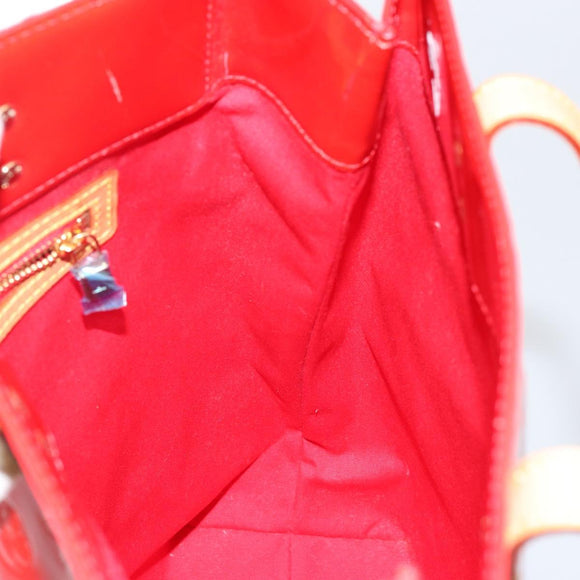 LOUIS VUITTON Monogram Vernis Reade MM Hand Bag Red Rouge M91086 LV Auth gh948