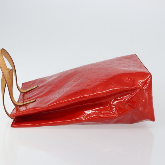LOUIS VUITTON Monogram Vernis Reade MM Hand Bag Red Rouge M91086 LV Auth gh948