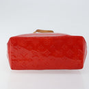 LOUIS VUITTON Monogram Vernis Reade MM Hand Bag Red Rouge M91086 LV Auth gh948-9