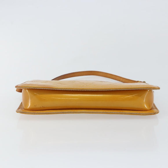 LOUIS VUITTON Monogram Vernis Lexington Pouch Beige M91010 LV Auth gh950