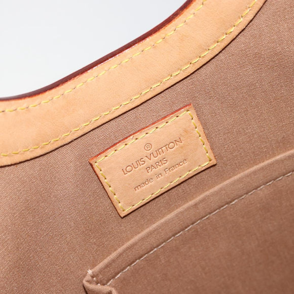 LOUIS VUITTON Vernis Stillwood Vertical Hand Bag Noisette M91364 LV Auth gh952