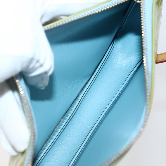LOUIS VUITTON Monogram Vernis Lexington Pouch Baby Blue M91011 LV Auth gh953