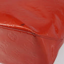 LOUIS VUITTON Monogram Vernis Reade MM Hand Bag Red Rouge M91086 LV Auth gh954-9