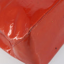 LOUIS VUITTON Monogram Vernis Reade MM Hand Bag Red Rouge M91086 LV Auth gh954-14