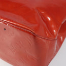 LOUIS VUITTON Monogram Vernis Reade MM Hand Bag Red Rouge M91086 LV Auth gh954-15