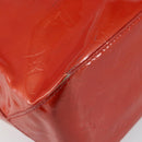 LOUIS VUITTON Monogram Vernis Reade MM Hand Bag Red Rouge M91086 LV Auth gh954-16