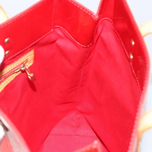 LOUIS VUITTON Monogram Vernis Reade MM Hand Bag Red Rouge M91086 LV Auth gh954